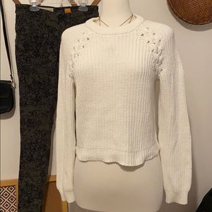 1.State, white sweater, GUC, size M